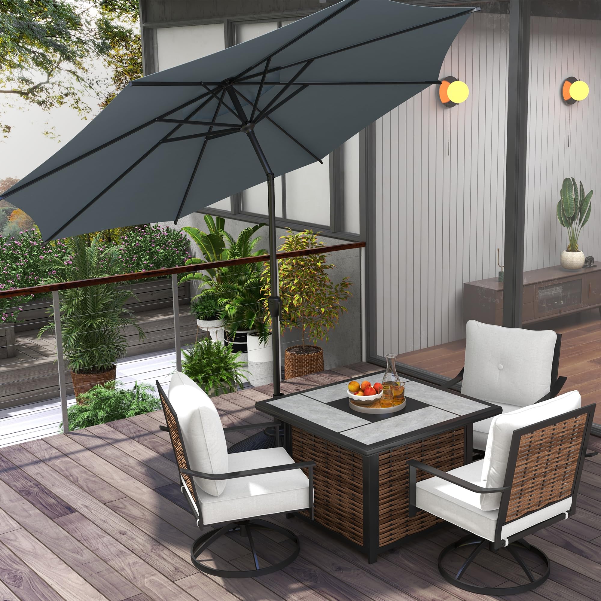 abba patio umbrella replacement canopy for 10’ x 10’ Patio – RipLock 350 The reinforced end Replacement Canopy for Abba Patio