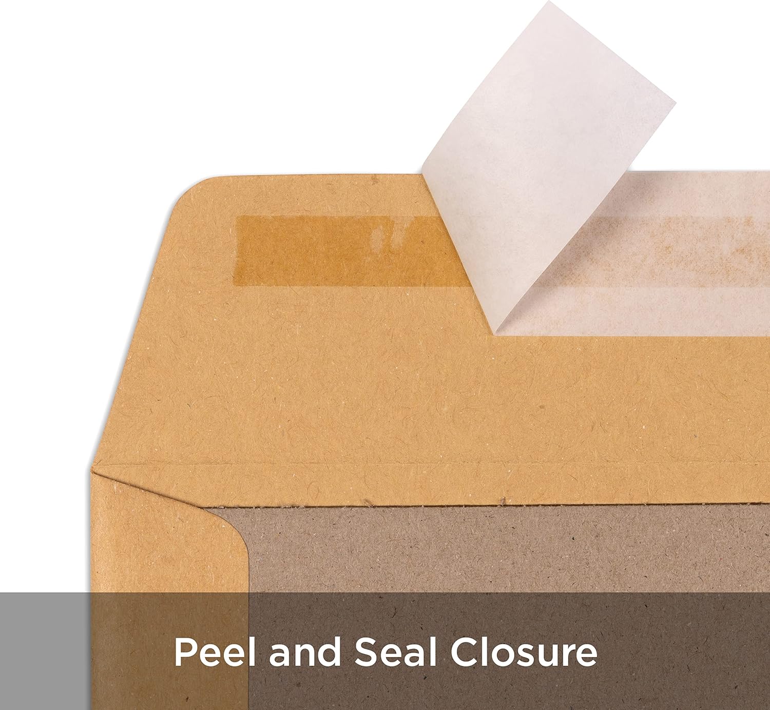 Blake Purely Packaging, Paperboard Rigid Back Mailer For Photos & Certificates, 9 x 12 3/4 Inches, Brown Manila Kraft Envelopes, Peel & Seal (13935-76) - Pack of 125