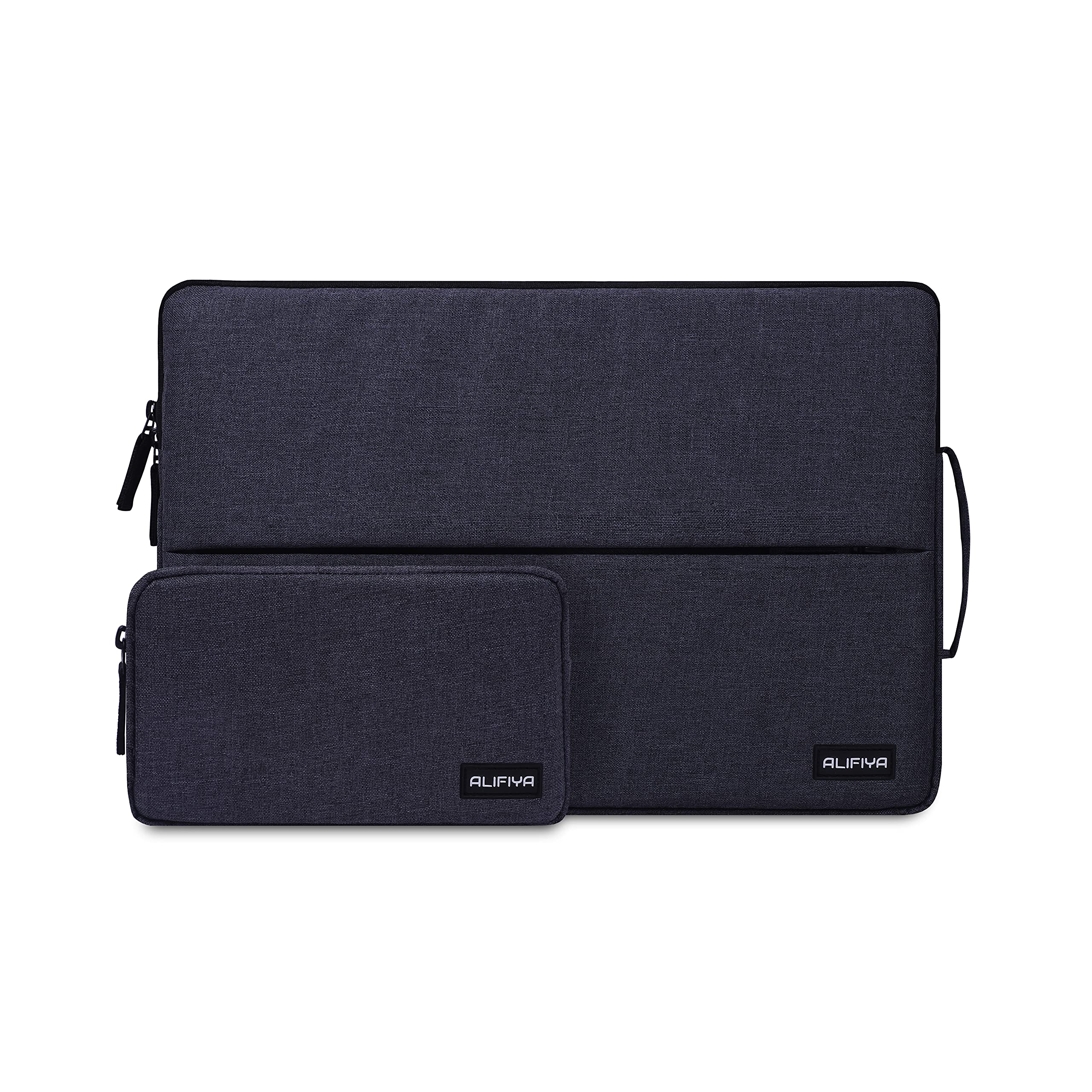 Alifiya Polyester Laptop Sleeve Cover Bag 14 Inch with Charger Pouch for Dell/Lenovo/Asus/HP/Acer (Grey_L25) (B09H5LR9RD) Amazon Price History, Amazon Price Tracker