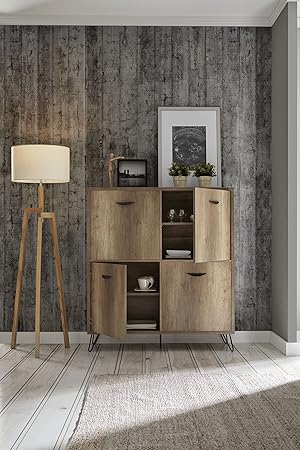 Aparadores Industriales para Salón - Mueble Cubo Kansas (120x40x134)