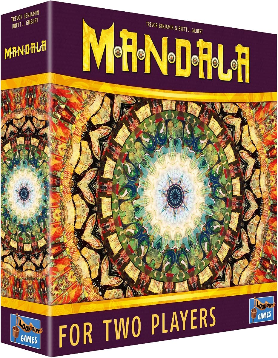 Juego de mesa Mándala | Desafiante juego para dos jugadores con hermoso arte abstracto | Juego de mesa de estrategia para adultos y niños | Edades 10+ | 2 jugadores | Tiempo de juego promedio 30 minutos | Hecho por Juegos de observación