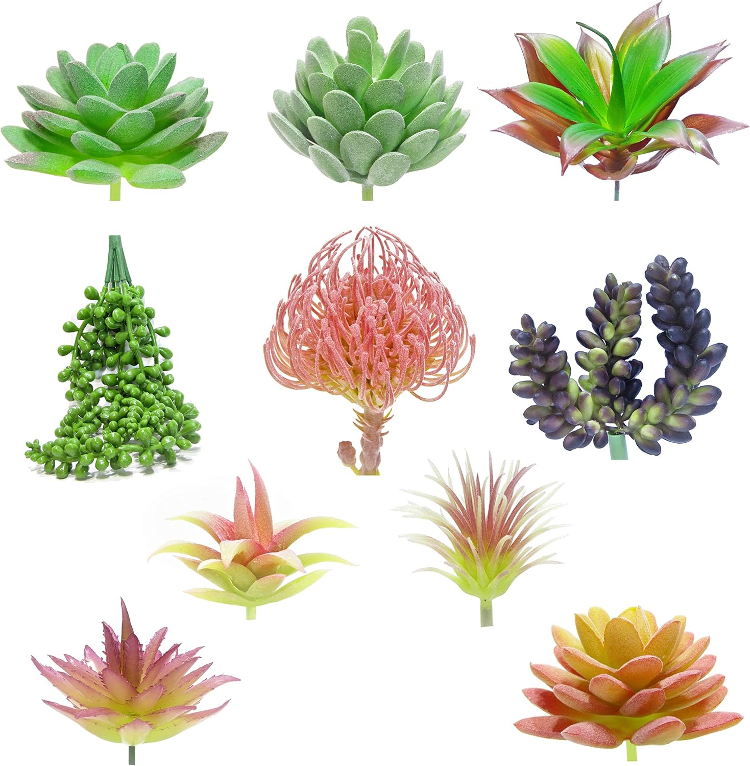 Vie&Co Artificial Succulent Plants 10 pcs Fake
