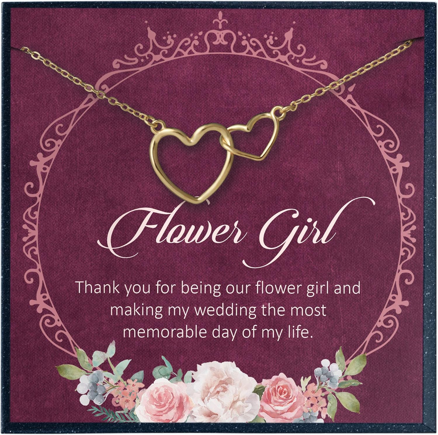 Flower Girl Appreciation Gifts Necklace, Thank You for Being My Flower Girl, Flower Girl Necklace, Flower Girl Wedding Gifts