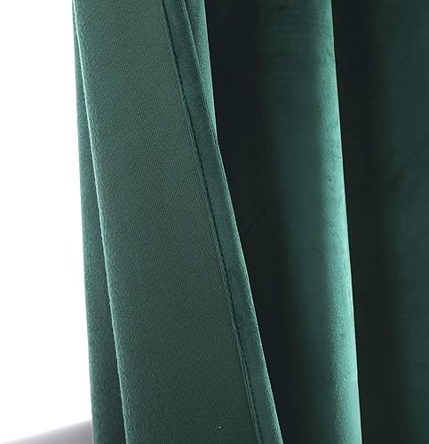 Miniatura 5 de WdFour Cortina de terciopelo de lujo súper suave con 2 fundas de almohada, cortinas de ventana con ojales de eficiencia energética para sala de
