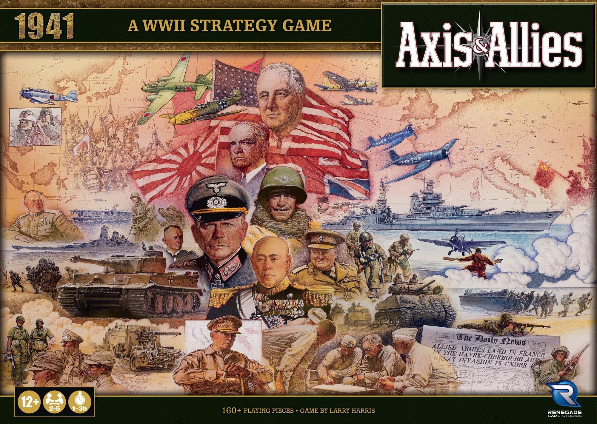 Renegade Game Studios | Axis & Allies: 1941 | Board Game | Ages 12+ | 2-5 Players | 60-180 Minutes Playing Time