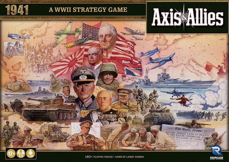 Renegade Game Studios Axis & Allies 1941, WWII Strategy Board Game | Wargame for 2-5 players with 160 miniatures. Streamlined rules, updated design, and 1-3 hour gameplay for ages 12 and up