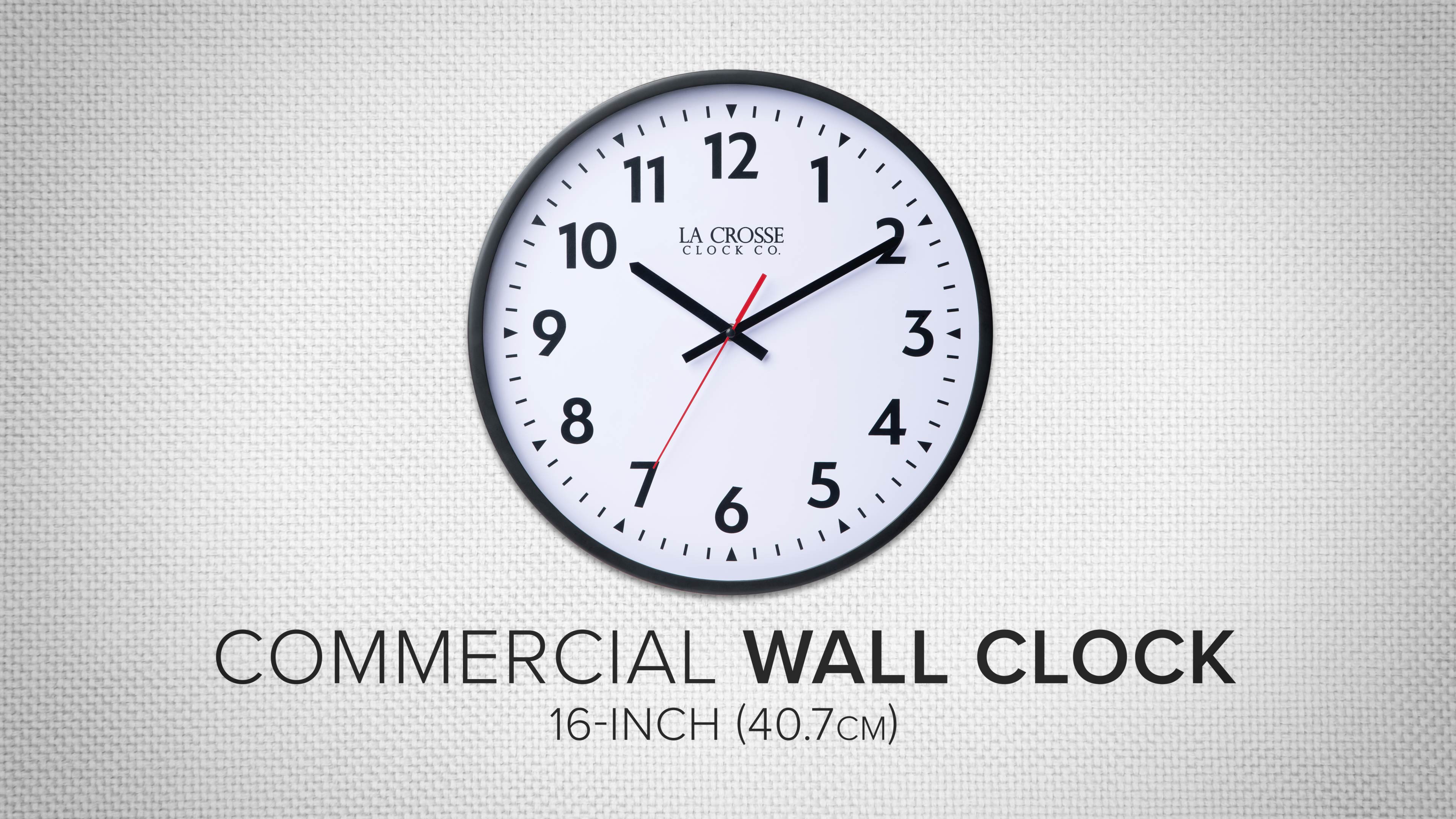 Amazon.com: La Crose Clock 404-3841-INT 16-Inch Commercial Silent