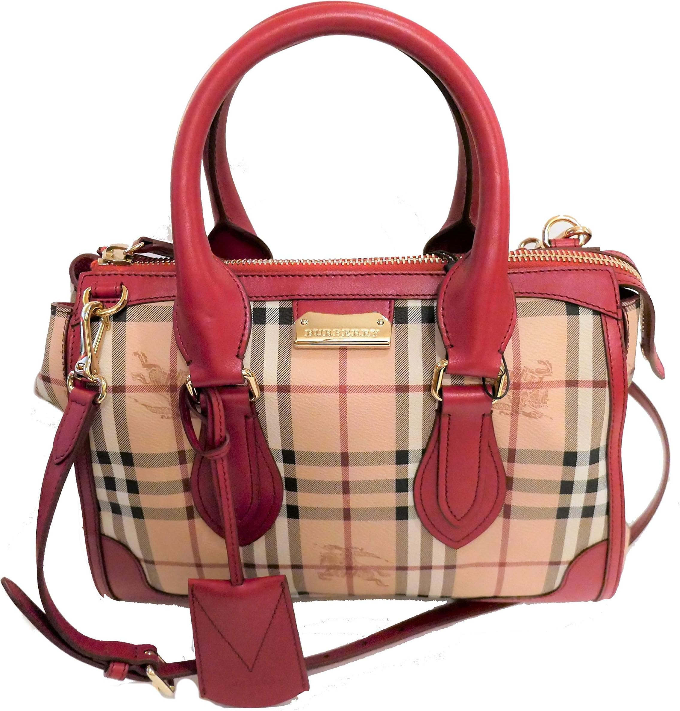BURBERRY Nova Haymarket Check Gladstone Tote Bag