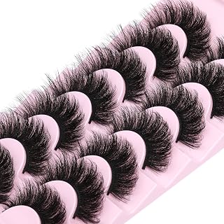 Fake Eyelashes Fluffy Volume Thick Lashes Faux Mink 20MM Long Dramatic False Eyelashes Full 5D Big Reusable Eye Lashes Pack 7 Pairs by ALICROWN