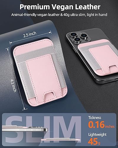Miniatura 128 de ExtreLife Magsafe Wallet, cartera magnética más fuerte para iPhone 17/16/15/14/13/12, para tarjetero Magsafe con 2 ranuras para tarjetas, bloqueo