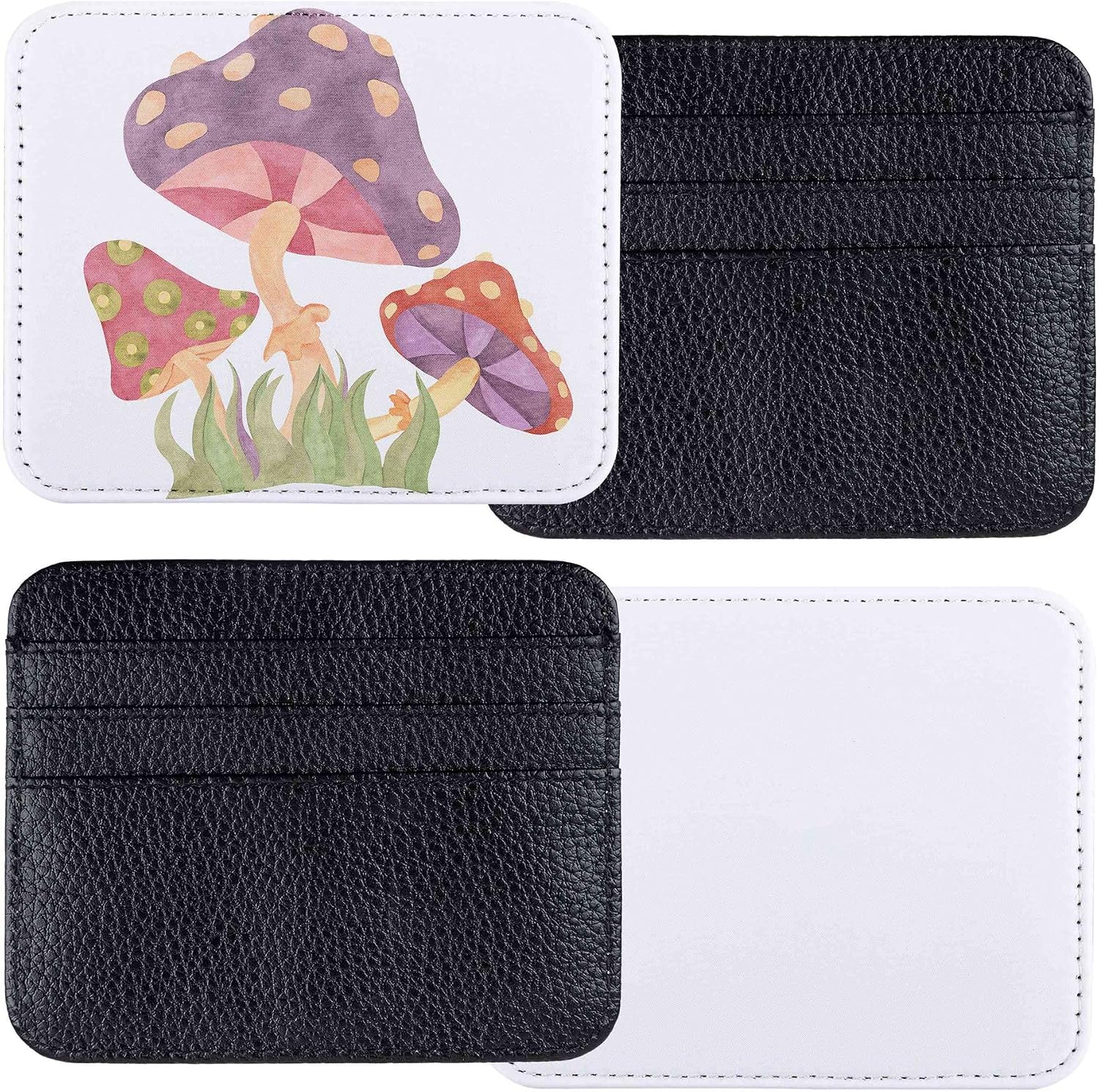 Framendino, 4 Pack Sublimation Blank Wallet Ultrathin Card Front Pocket for DIY Crafts