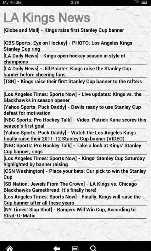 Los Angeles Hockey News (Kindle Tablet Edition) - App on Amazon Appstore