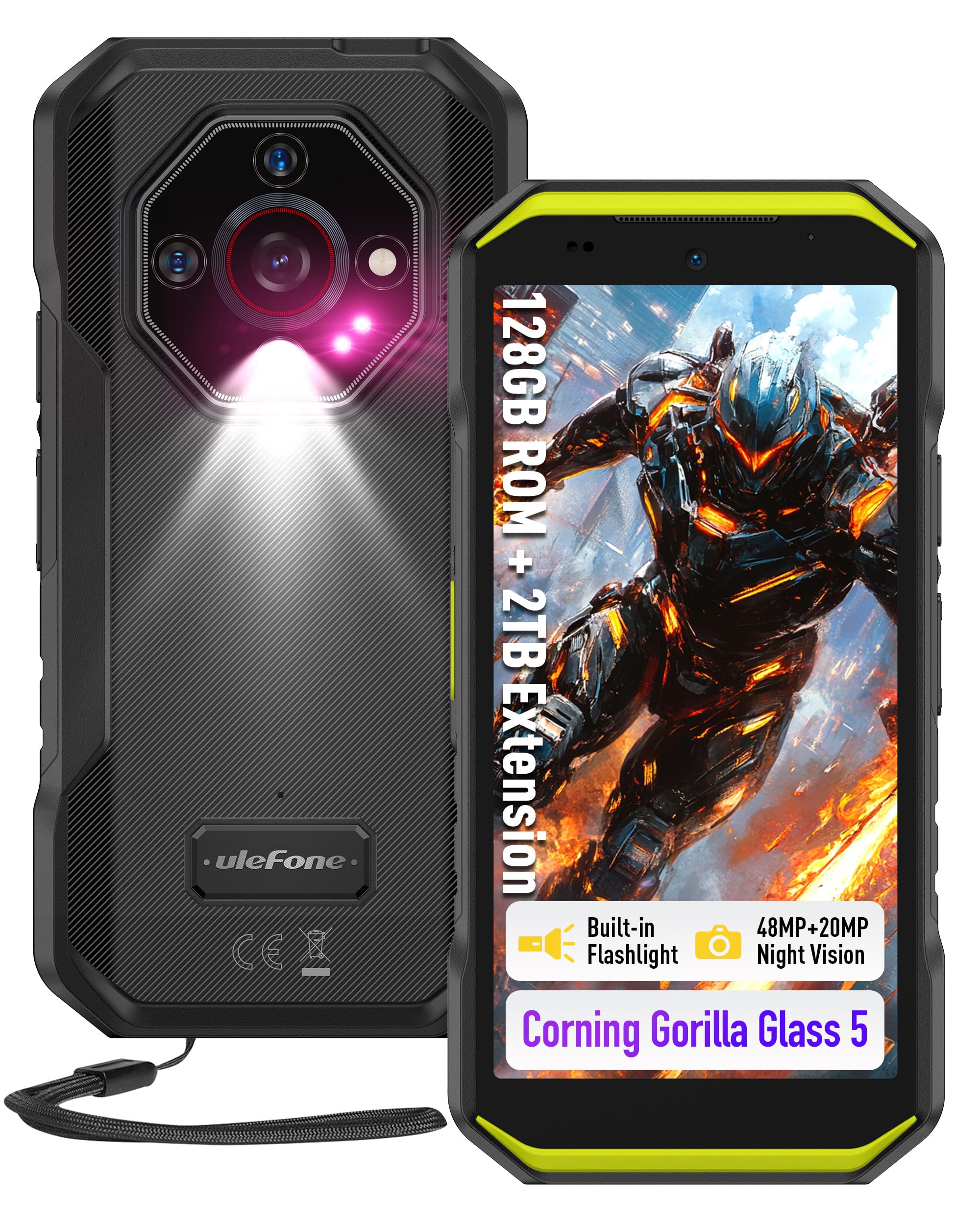 Ulefone Armor X32 Rugged Phone, 12GB+128GB/2TB TF, 48MP+20MP Night