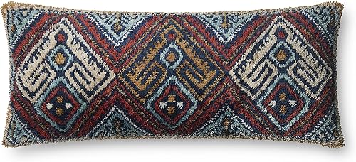 Loloi P0591 Funda de almohada solasin relleno, 13 x 35 pulgadas, multicolor