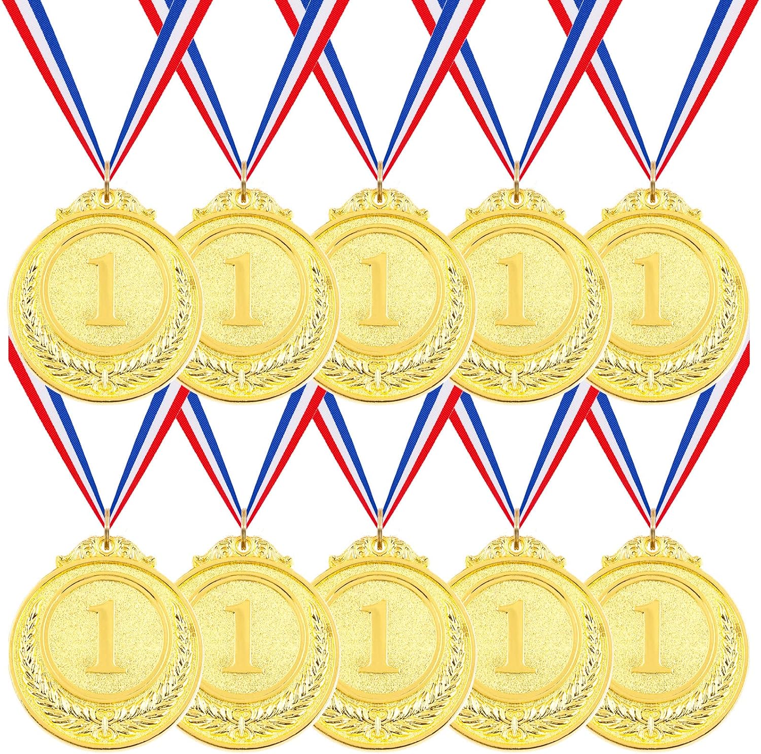 Swpeet Winner Medals Gold Silver Bronze Award Medals, 1st 2nd 3rd Award Medals with Neck Ribbon, Olympic Style Medals Prizes for Competitions, Party Decorations and Awards