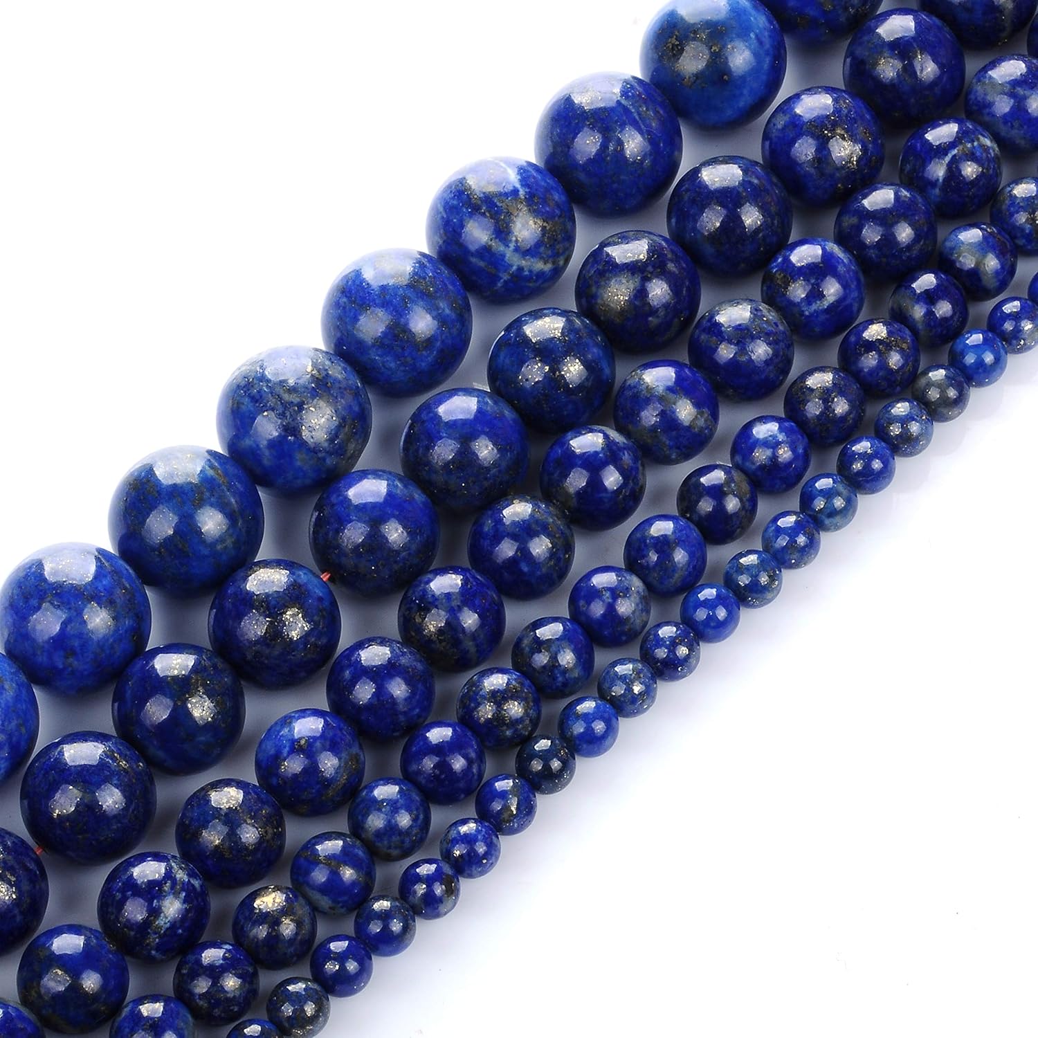 Genuine Natural Real Smooth Round Blue Lapis Gemstone Beads Loose Beads for Jewelry Making Approxi 15.5" (Blue Lapis, 12MM)