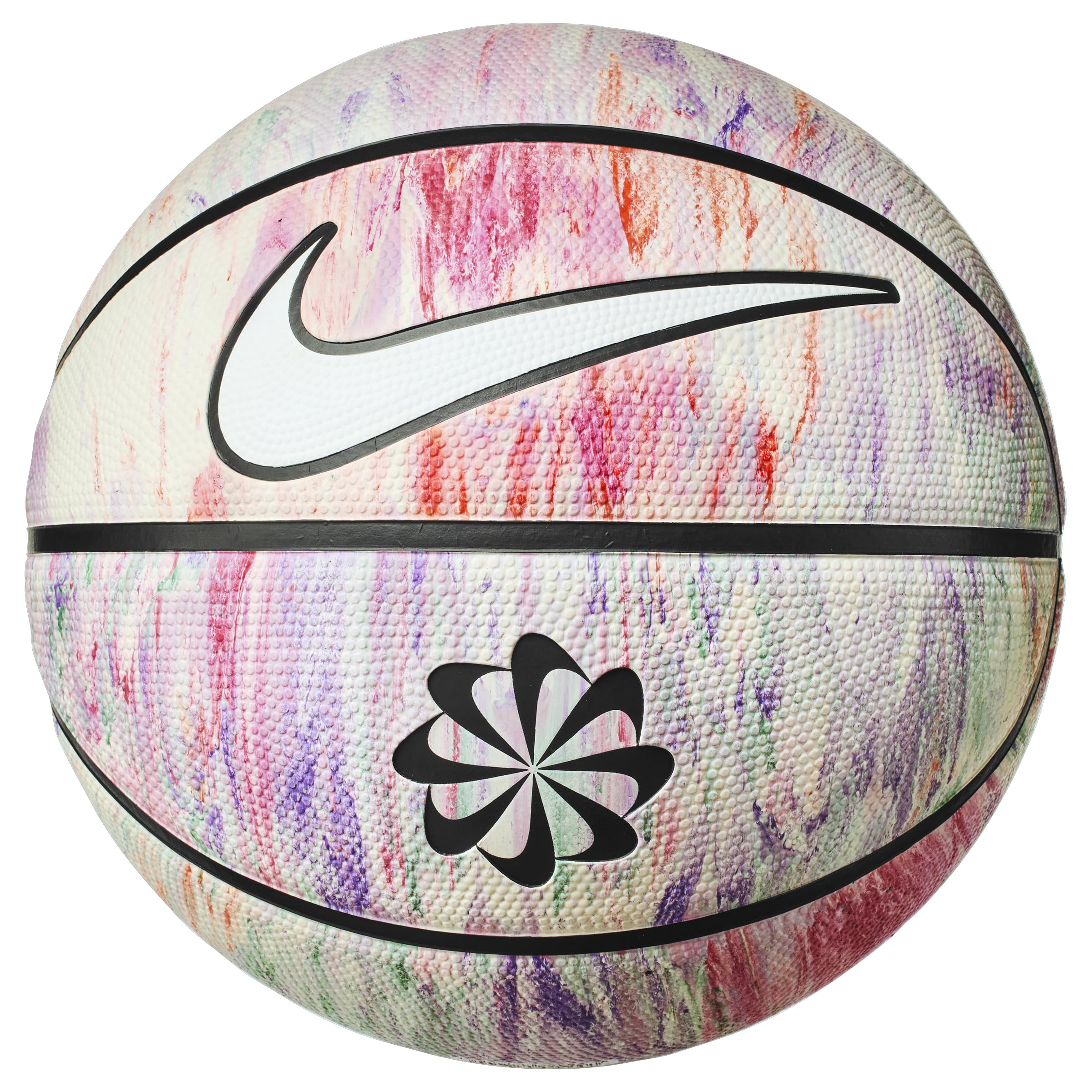 Nike Everyday Playground Basketball 8P Next Nature – Outdoor Basketball Ball – Robust Street Basketball – Delivered Deflated, Multi/White/Black/White, 7