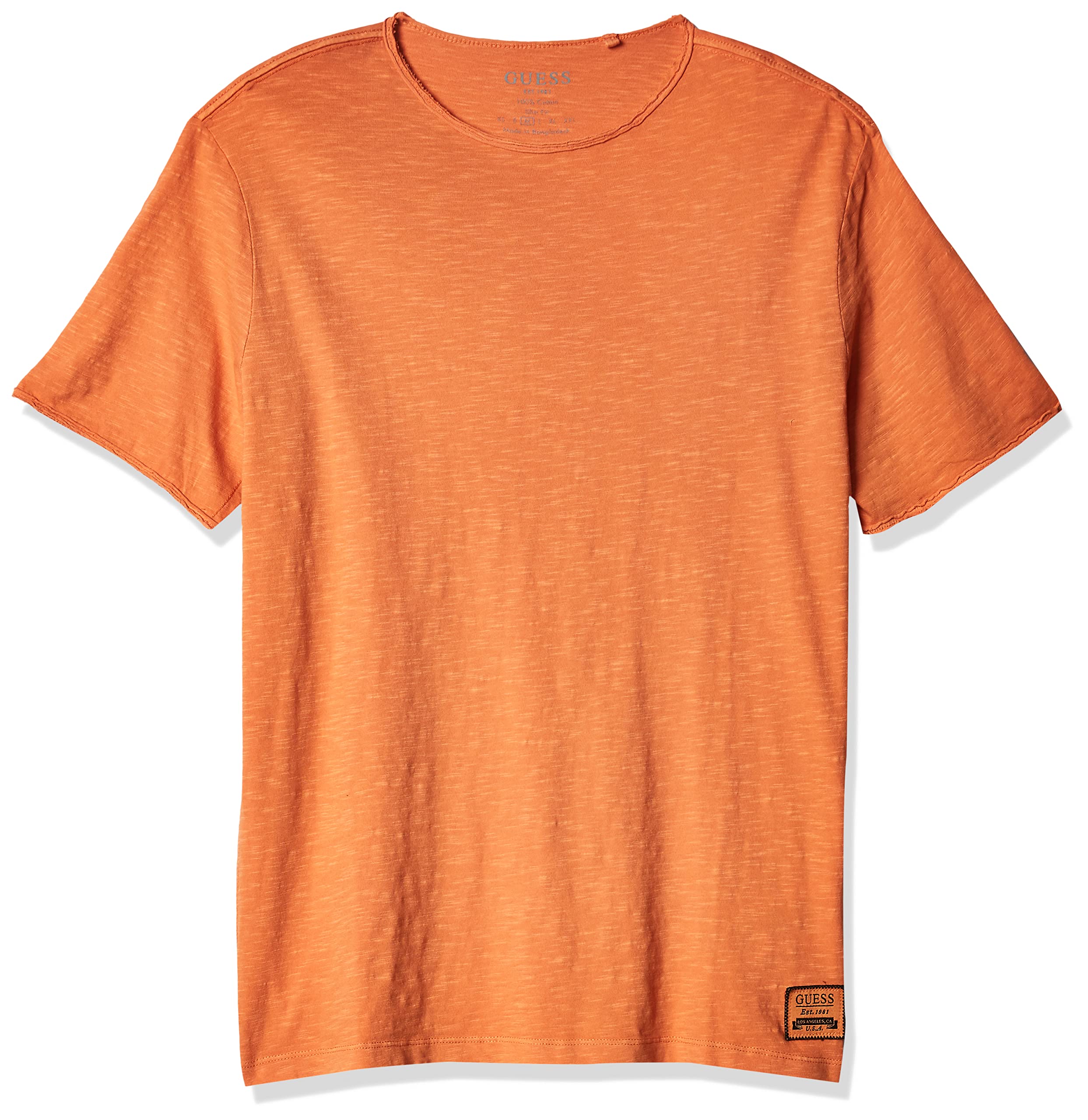 GUESS T-Shirt Orange Uomo Dustin, arancione, S