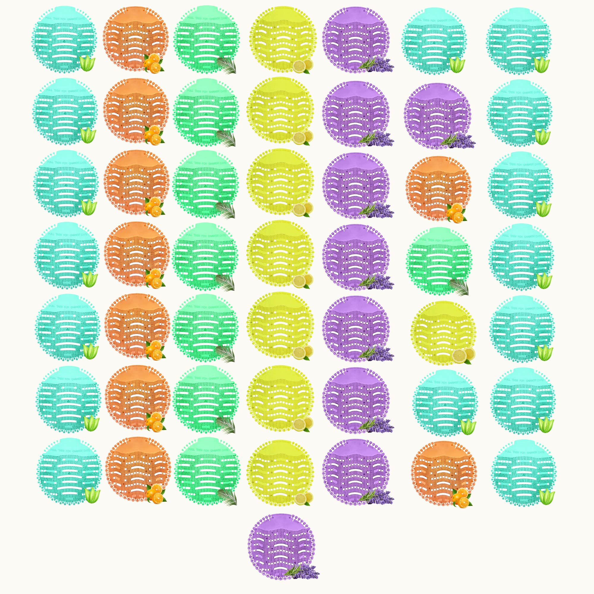 Fresh n clean Urinal Screen Anti-Splash Toilet Mat Deodorizer Spatter with Air Freshener for Restroom (Multicolor,Lemon, Orange, Natural Breeze, Lavender, Nature Green Fragrance, Pack of 50) (B0C6966CLK) Amazon Price History, Amazon Price Tracker
