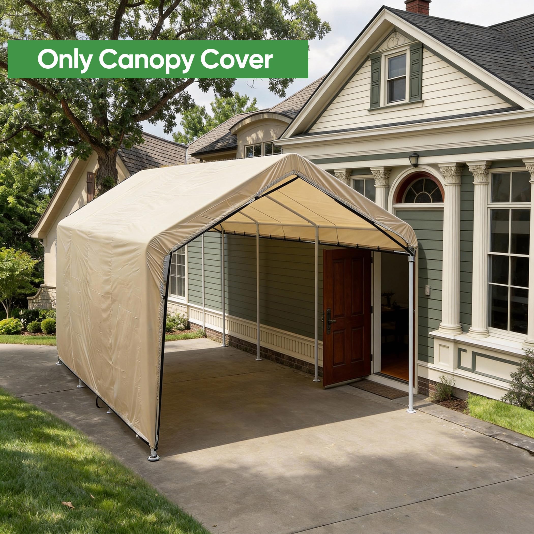 SIHAIAN 10x20 Carport Canopy Cover - Waterproof & UV -2