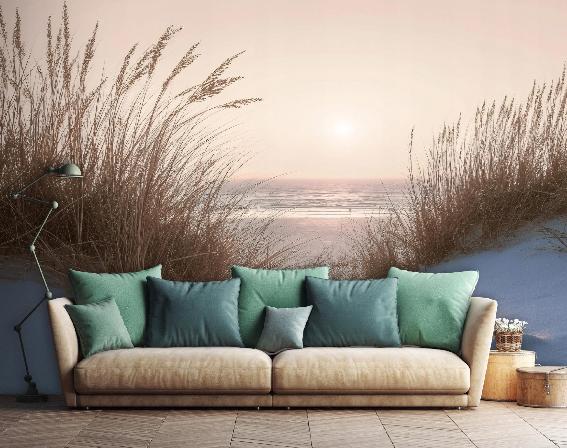 WallArena - Fototapeta z włókniny, morze, 350 x 250 cm, fototapety, do salonu, sypialni, tapeta na flizelinie, tapeta ścienna, efekt 3D, w zestawie klej, plaża, krajobraz, ocean