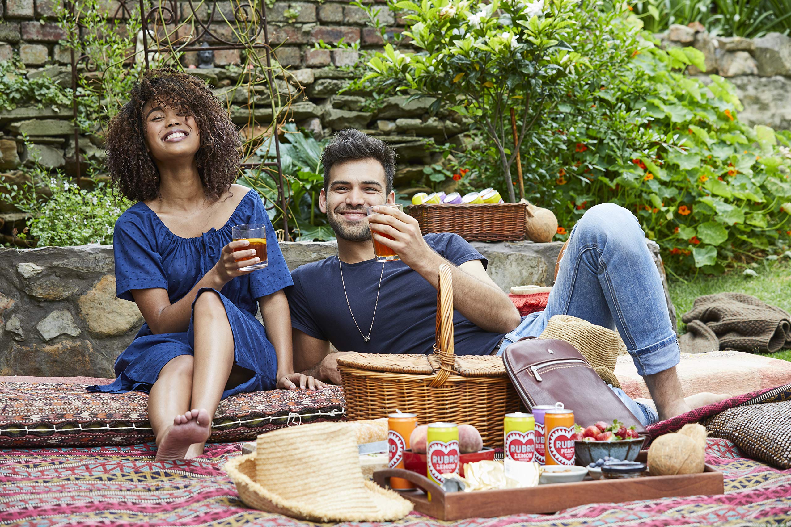 Rubro Rooibos Tea 6-Pack, Lemon Iced Tea, Naturally Caffeine