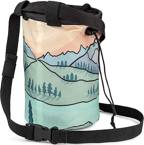 Miniatura 2 de OSO Supply - Bolsa de tiza de escalada para adultos y niños, cierre de cordón, cinturón ajustable, entrenamiento en interiores y exteriores,