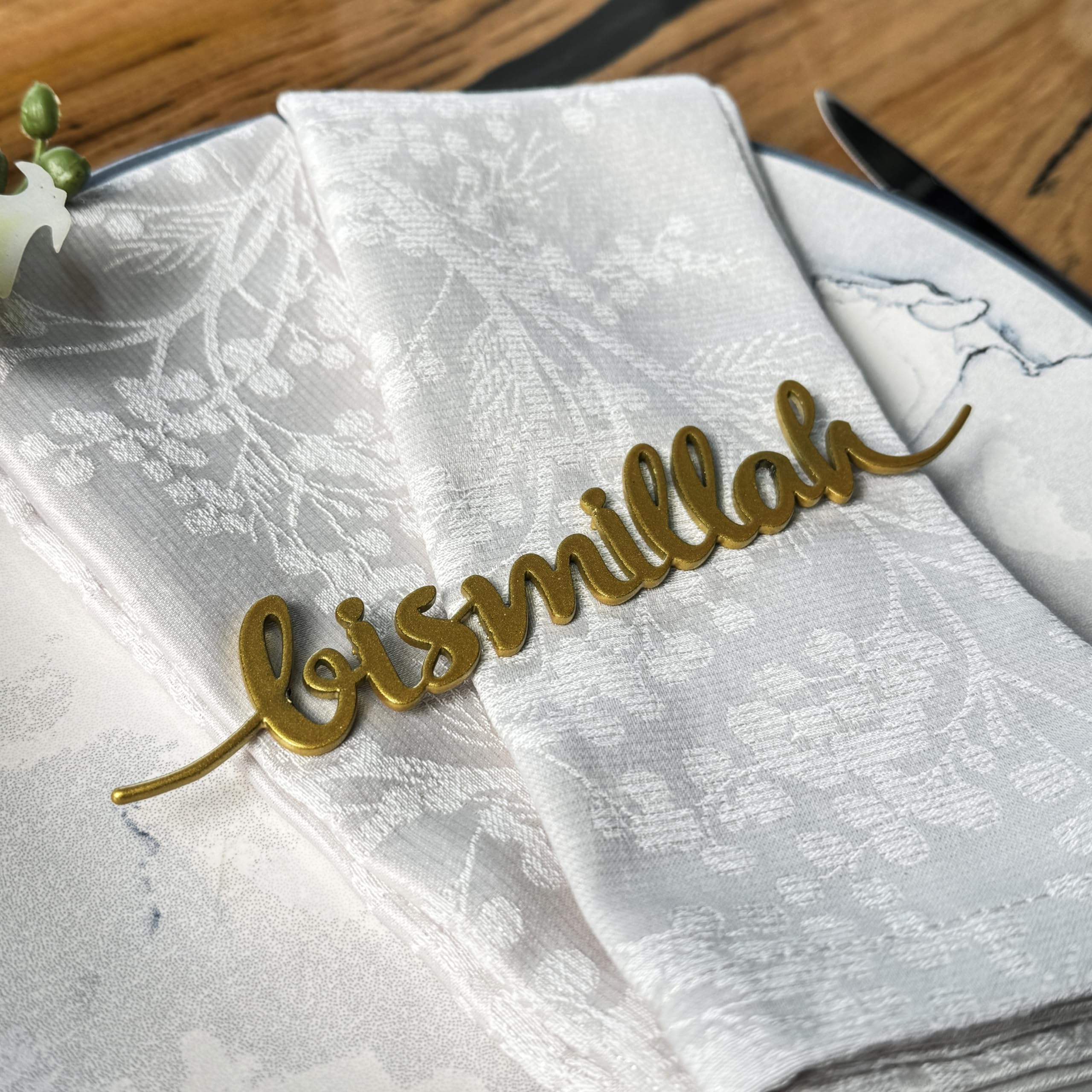 Legno Bismillah Decorazione della tavola del Ramadan Segno di Tavolo Islam Alhamdulillah Decorazione Eid Mubarak Regalo Islamico Decorazioni Per la Casa