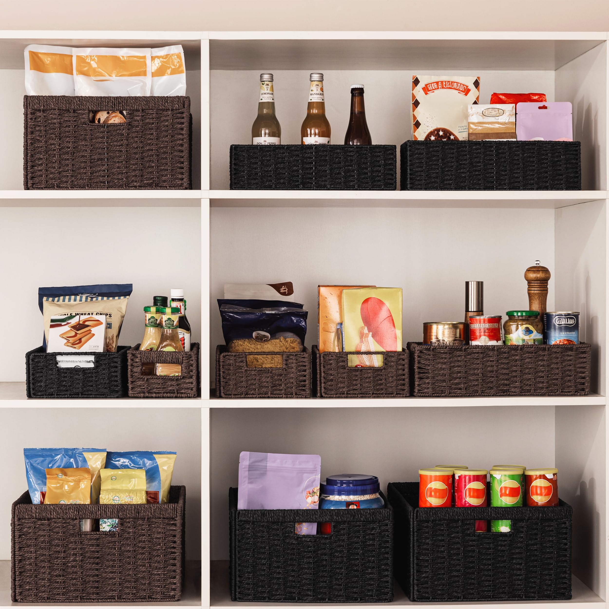 Best Wicker Storage Baskets for 2026 3 UBBCARE 2 Pack Wicker Basket, 13.4L×8.3H×7.1W inch Woven Paper Rope Storage Bask — product photo
