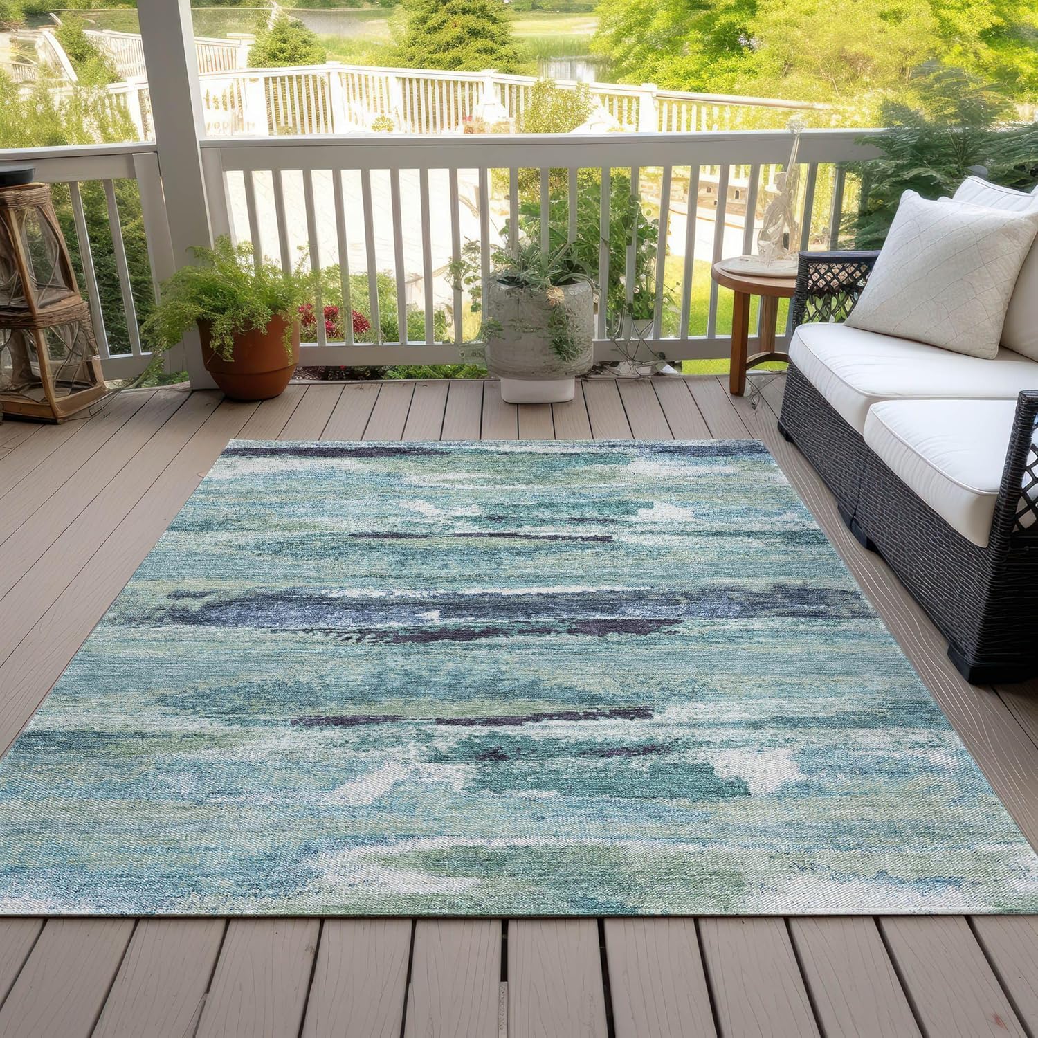 Addison Rugs Chantille ACN942 Aloe 8' x 10' Indoor Outdoor Area Rug, Easy Clean, Machine Washable, Non Shedding, Bedroom, Entry, Living Room, Dining Room, Kitchen, Patio Rug