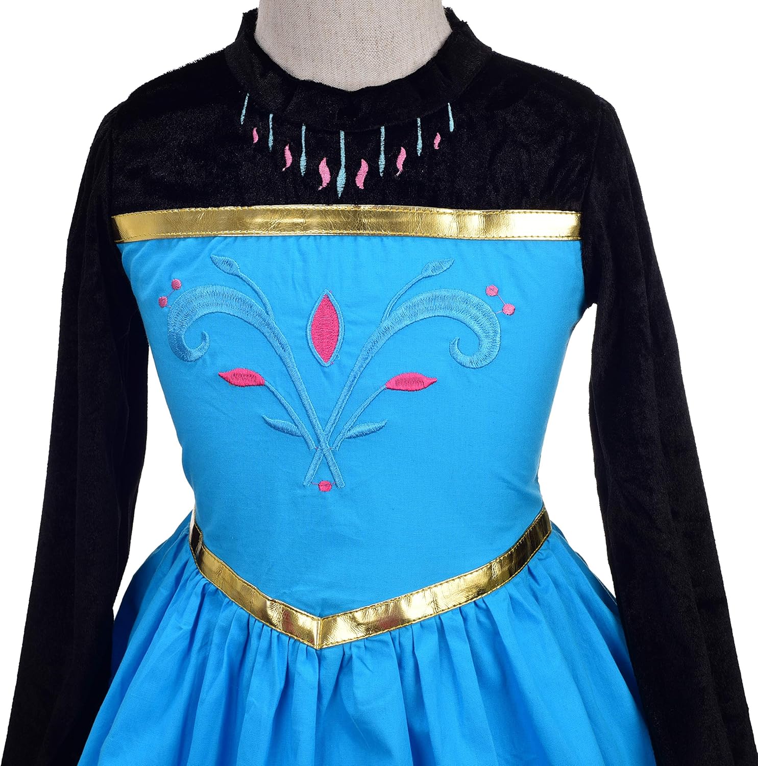 Lito Angels Girls Princess Coronation Costumes Halloween Birthday Fancy Party Dress Up with Accessories Size 10-12 Blue 136