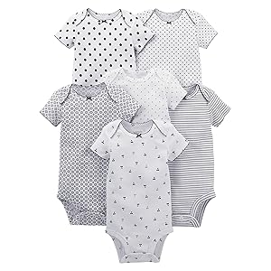 Simple Joys by Carter’s Baby Mädchen Kurzärmeliger Body, 6er-Pack, Mehrfarbig/Eule/Floral/Streifen/Textaufdruck, 18 Monate