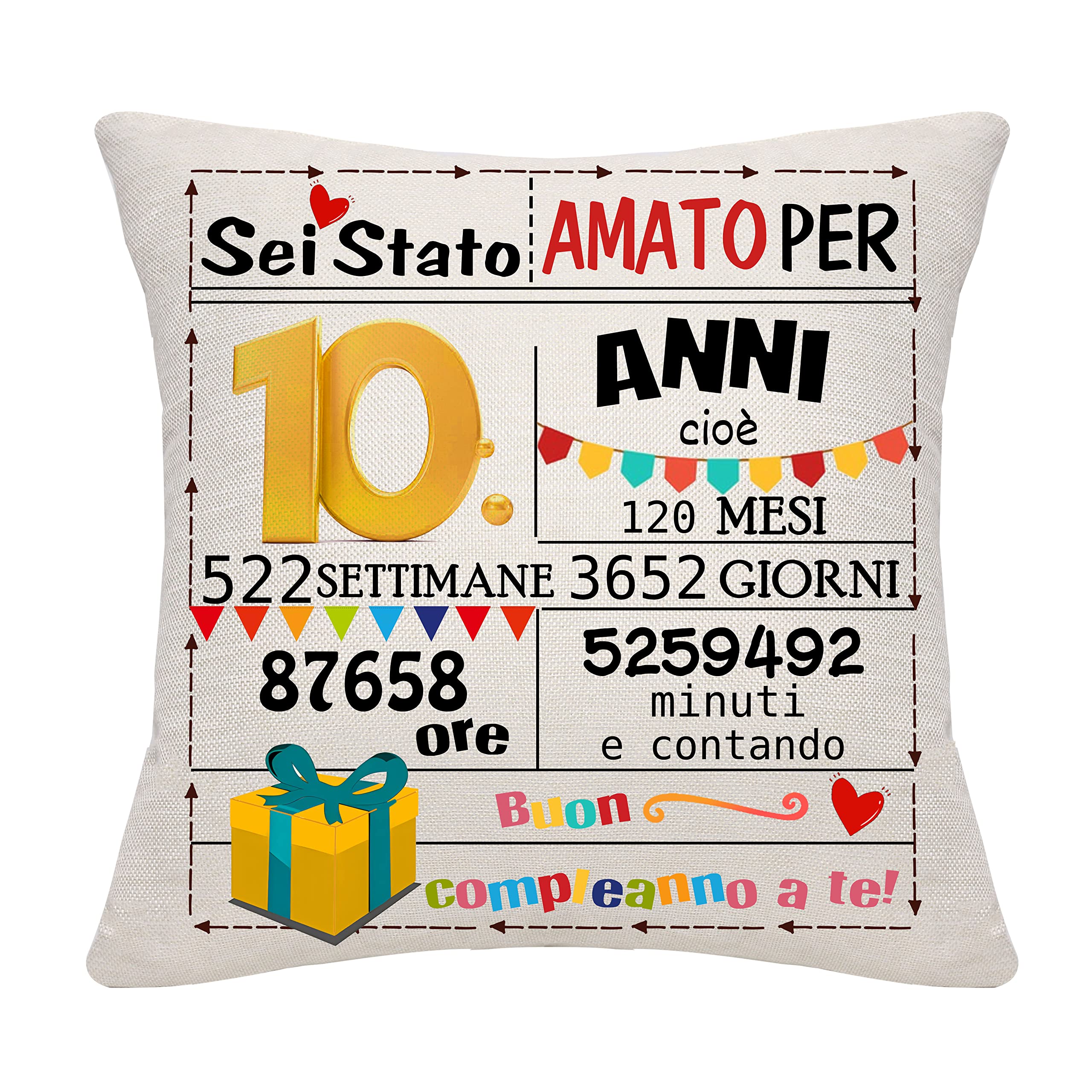 Bommex Regalo di compleanno Decorazioni Regalo di compleanno Copertura del cuscino di compleanno per gli amici di famiglia Regalo di buon compleanno (10)