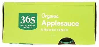 365 by Whole Foods Market, Organic Unsweetened Applesauce Pouches, 3.2 Ounce (Pack of 12)