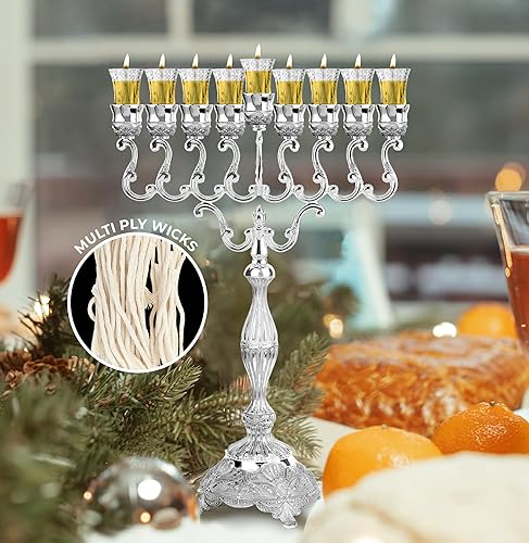 Miniatura 5 de Ner Mitzvah Mechas de algodón natural sin humo, 50 unidades (aproximadamente) de 39 capas delgadas para velas de vaso de aceite, mechas de repuesto