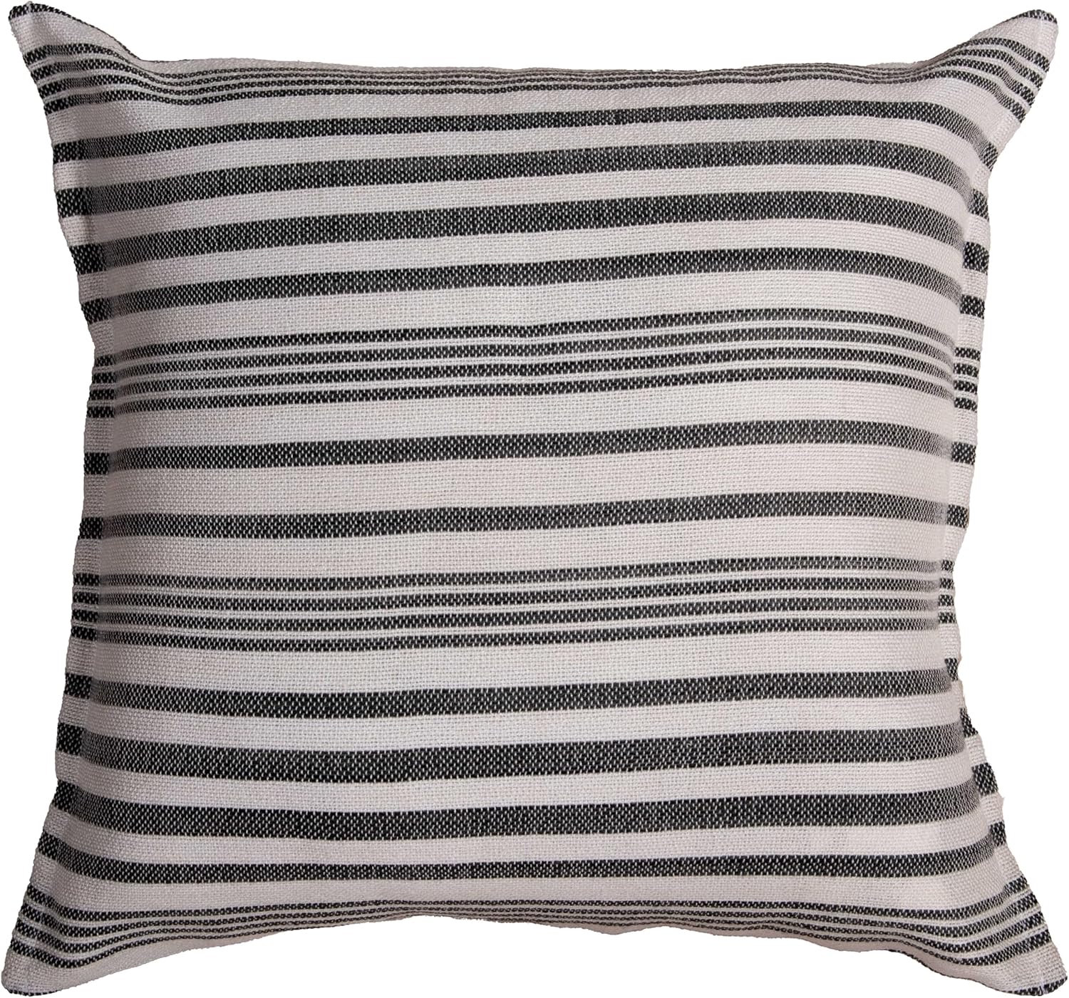 Rizzy Home 20"X20" Poly PET Stripe Natural/Grey Set of Two Pillow Covers