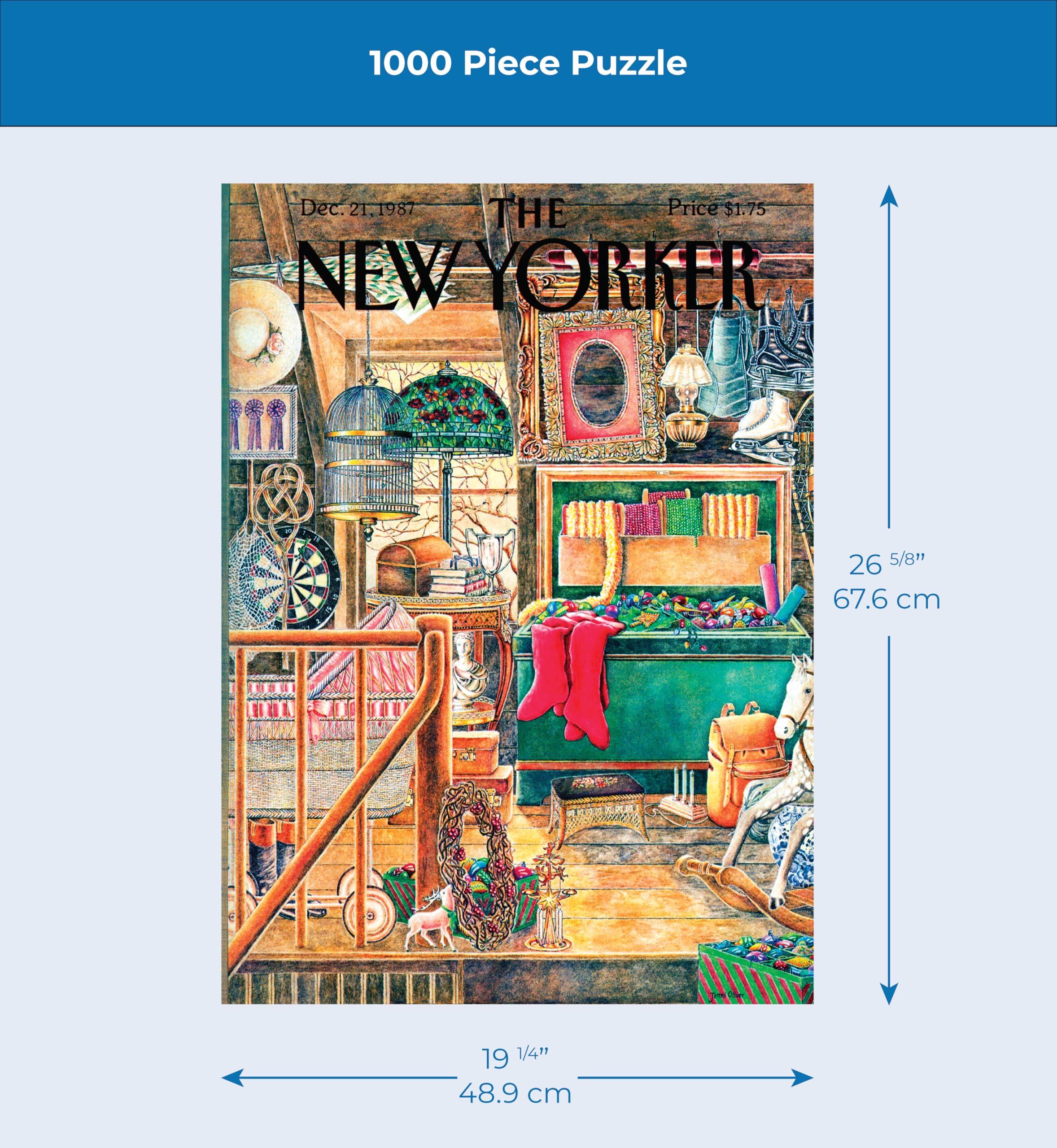 Amazon.co.jp: New York Puzzle Company - New Yorker Christmas Attic