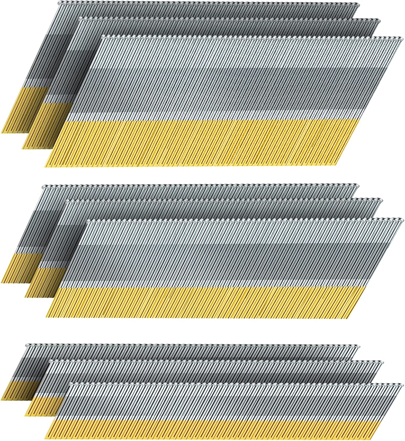 SITLDY 15 Gauge DA Angled Finish Nails, 34Degree, 900Pack (21/2", 2