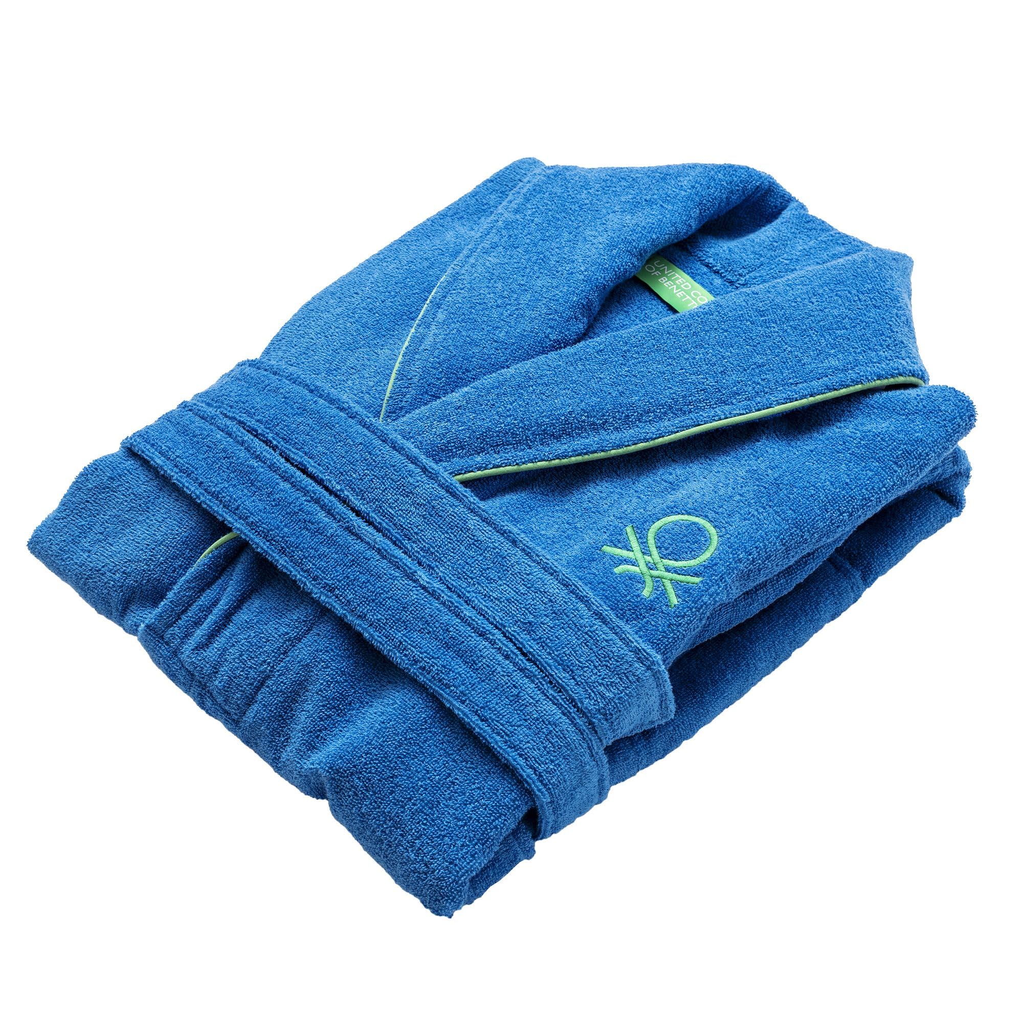 Albornoz M/L 360GSM 100% Algodón color Azul Rainbow Benetton