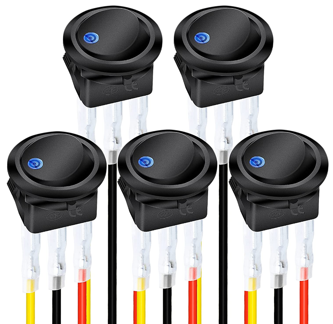 Sell Blue 12V 20A Car LED Light ON-OFF SPST Switch Waterproof Auto Van Boat In Mylaysia - Foto 9