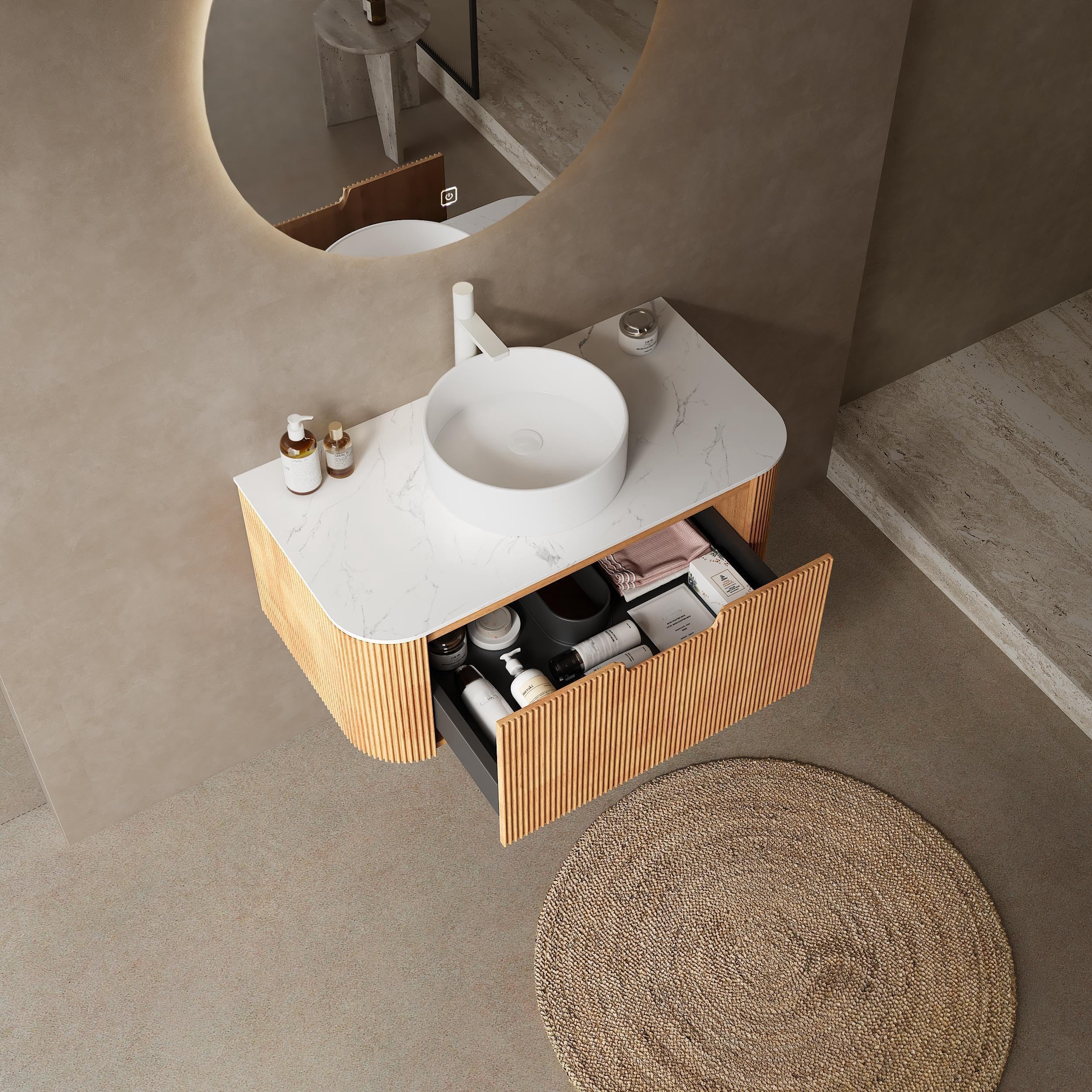 Star20XX 36 Inch Bathroom Vanity with Sink, Modern Wall-Mounted