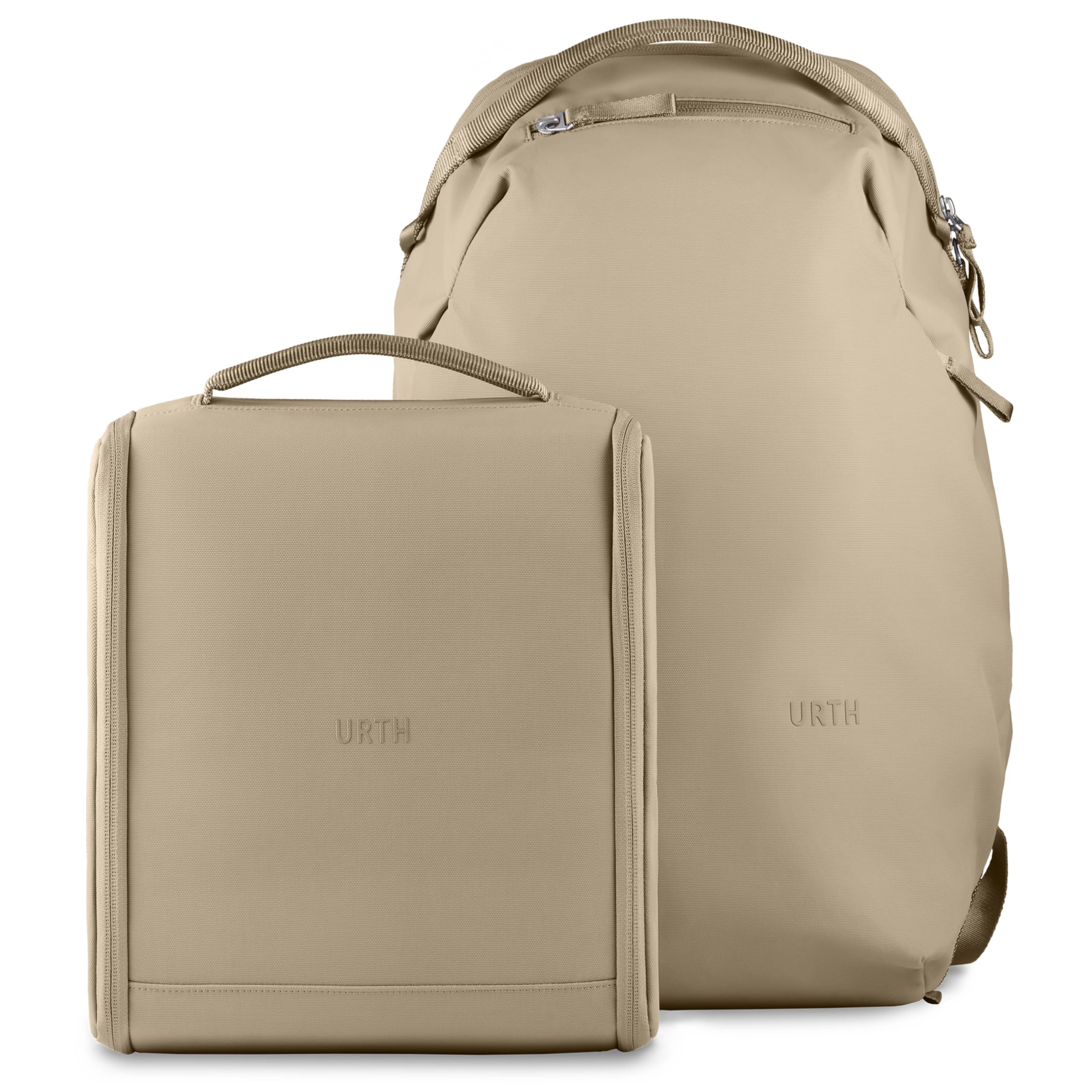 Urth Norite 24L Modular Camera Backpack + Camera Insert – for DSLR, Lens, 15/16” Laptop, Weatherproof + Recycled (Beige)