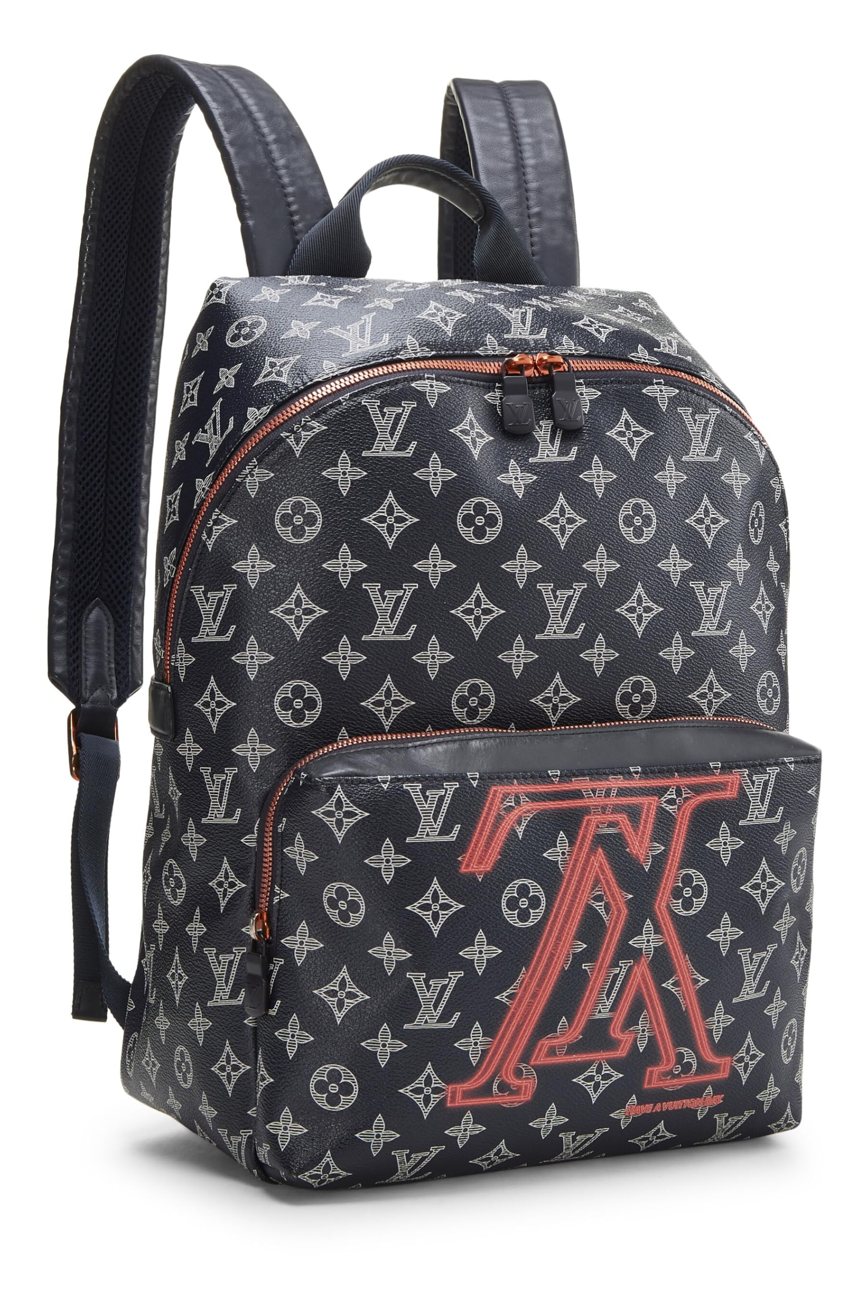 Louis Vuitton, Pre-Loved Navy Upside Down Monogram Canvas Apollo Backpack, Navy