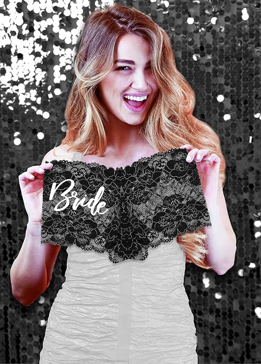 RhinestoneSash Bridal Lingerie - Funny Bachelorette Party Gifts - Naughty Panties for Bride