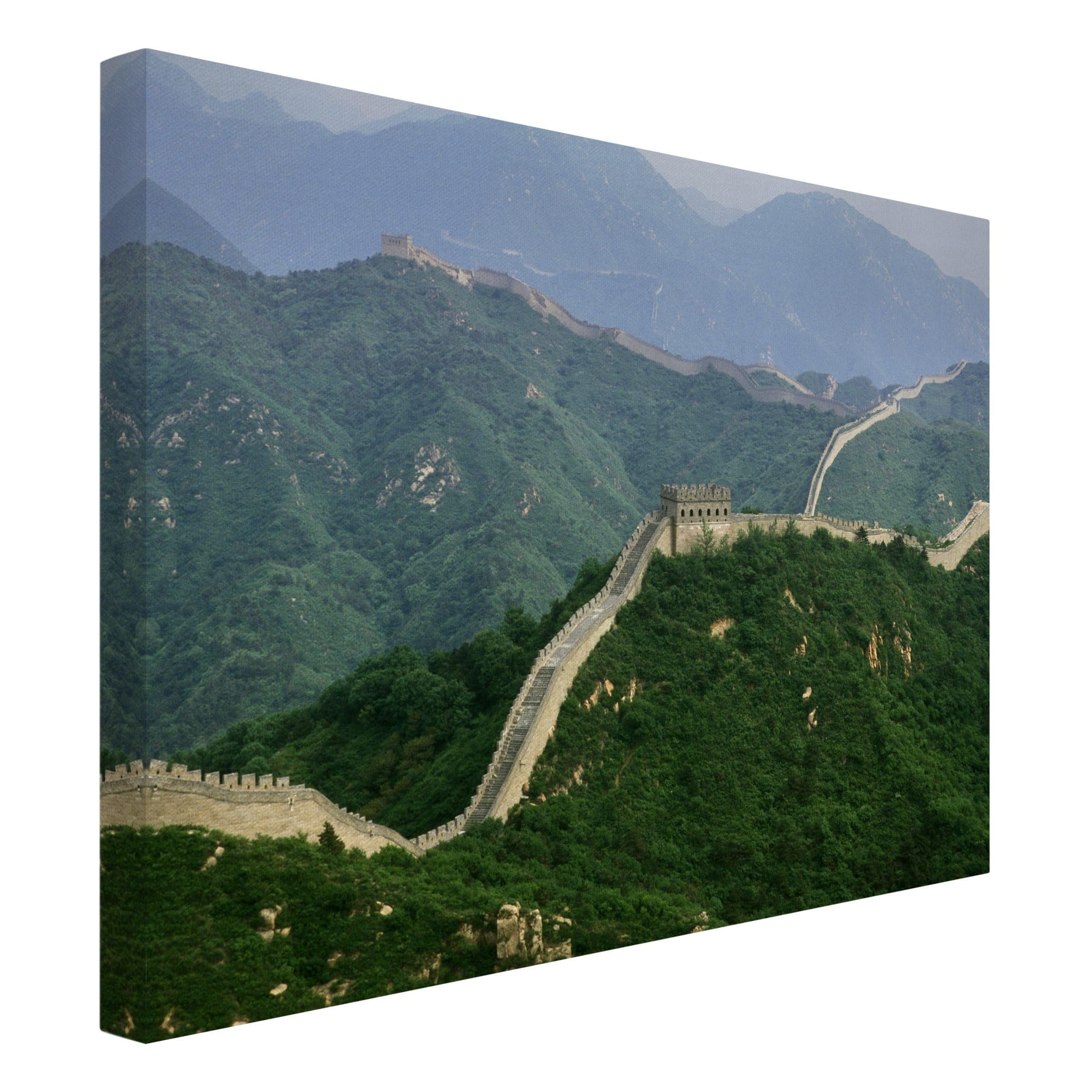 BilderweltenCanvas Art - The Great Wall Of China In The Open - Landscape Format 3:4 canvas pictures canvas wall art canvas print XXL canvas prints Dimension HxW: 30cm x 40cm
