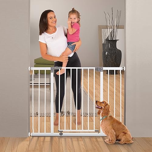Miniatura 6 de Dreambaby Liberty - Juego de puerta de seguridad extra ancha para bebé, se adapta a aberturas de 39 a 52.5 pulgadas de ancho y 30 pulgadas de alto,