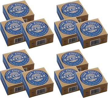 Sex Wax Quick Humps 6X Extra Hard Tropical Surfboard Wax, 78F and Above, Coconut Scented, 85g, 12 Pack