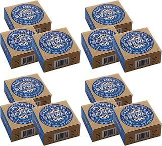 Sex Wax Quick Humps 6X Extra Hard Tropical Surfboard Wax, 78°F and Above, Coconut Scented, 85g, 12 Pack