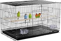 Yaheetech 30" Stackable Flight Bird Cage for Budgies, Cockatiels, Lovebirds, Parakeets - Slide-Out Tray, Perches, Feeders Included