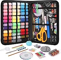 Vista 19 de Coquimbo - Kit de costura para adultos, niños, principiantes, viajeros, suministros de costura portátiles, contiene cinta métrica suave, tijeras